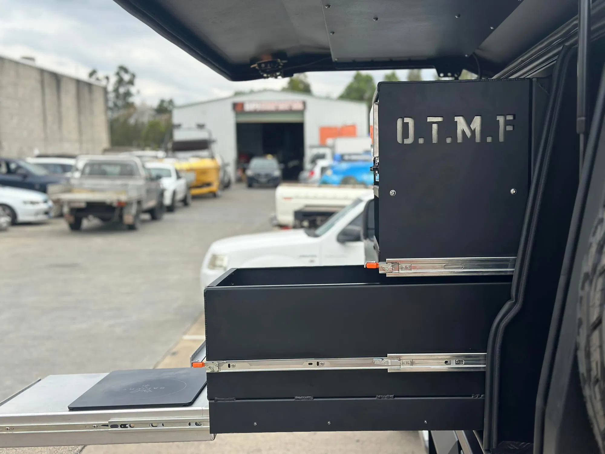 Workshop with O.T.M.F branded equipment